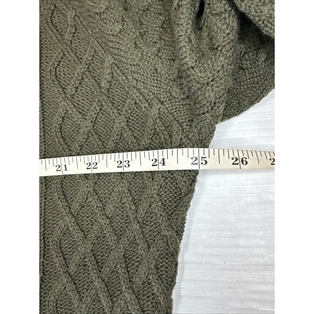 Nike Life Men’s Cable Knit Turtleneck Sweater Wool Blend Green FB7770-325 Sz Med - Picture 9 of 10